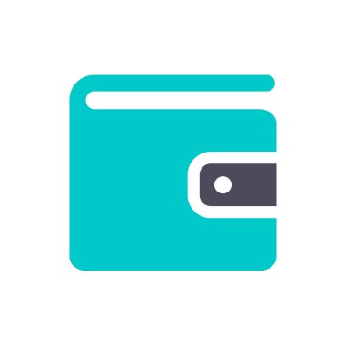 Beyaz arka planda yeni gri turkuaz simgesi