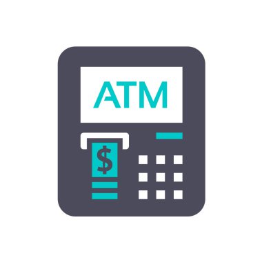 Beyaz arka planda yeni gri turkuaz simgesi