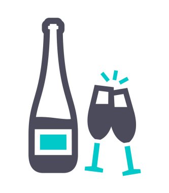 Beyaz arka planda yeni gri turkuaz simgesi