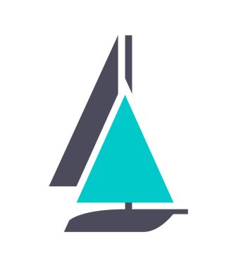 Beyaz arka planda yeni gri turkuaz simgesi