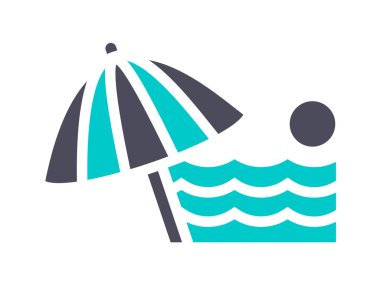 Beyaz arka planda yeni gri turkuaz simgesi