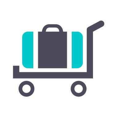 Beyaz arka planda yeni gri turkuaz simgesi