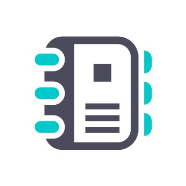 Beyaz arka planda yeni gri turkuaz simgesi