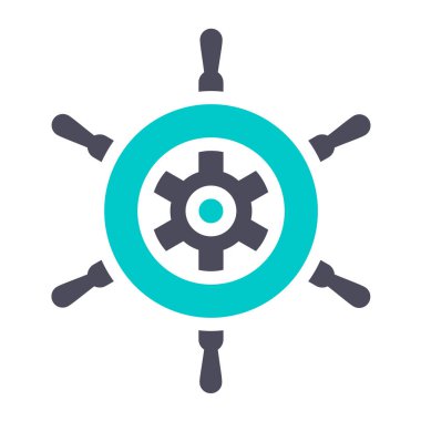 Beyaz arka planda yeni gri turkuaz simgesi