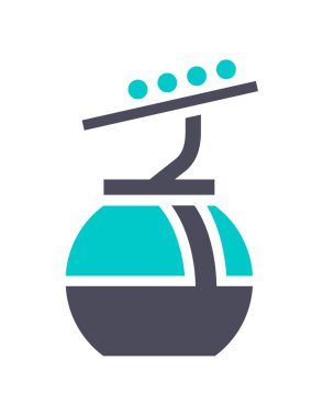 Beyaz arka planda yeni gri turkuaz simgesi