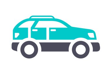 Beyaz arka planda yeni gri turkuaz simgesi