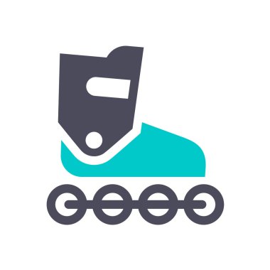 Beyaz arka planda yeni gri turkuaz simgesi