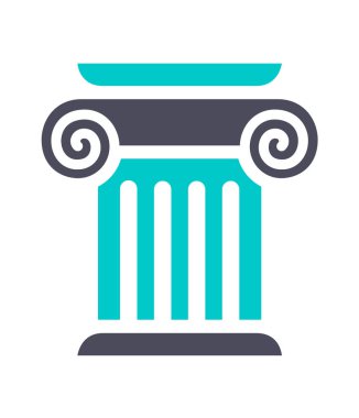 Beyaz arka planda yeni gri turkuaz simgesi