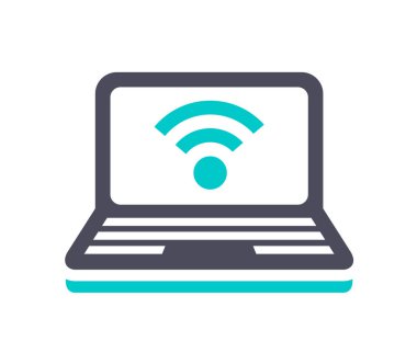 Beyaz arka planda yeni gri turkuaz simgesi