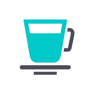 Beyaz arka planda yeni gri turkuaz simgesi