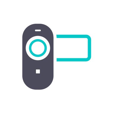 Beyaz arka planda yeni gri turkuaz simgesi