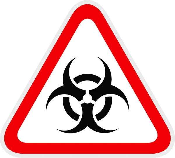 Símbolo de peligro de advertencia rojo triangular, ilustración vectorial — Vector de stock