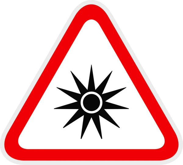 Červený trojúhelníkový výstražný symbol nebezpečí, vektorový obrázek — Stockový vektor