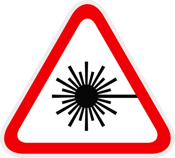 Simbolo di pericolo di avvertimento rosso triangolare, illustrazione vettoriale — Vettoriale Stock