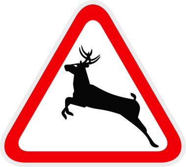 Üçgen kırmızı Uyarı Tehlike Sembolü, vektör çizimi