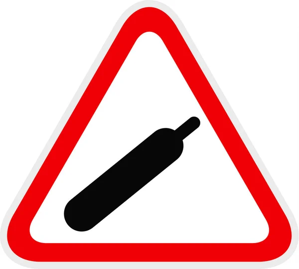 Červený trojúhelníkový výstražný symbol nebezpečí, vektorový obrázek — Stockový vektor