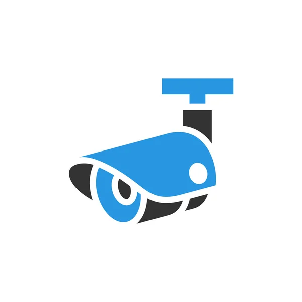 Caméra de surveillance vidéo illustration vectorielle bleu gris — Image vectorielle