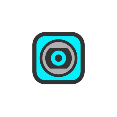 Video gözetim web kamera, vektör illüstrasyon