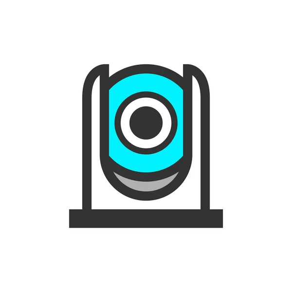Videoüberwachung Webkamera, Vektorillustration — Stockvektor