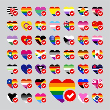 Kalp şeklinde LGBT gurur bayrağı