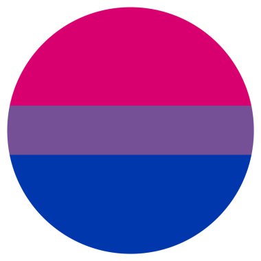 Lgbt Bayrağı, beyaz arka planda yuvarlak şekil simgesi