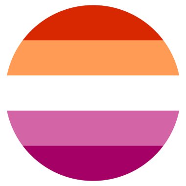 Lgbt Bayrağı, beyaz arka planda yuvarlak şekil simgesi
