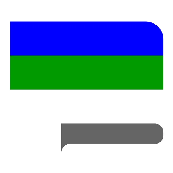 Flagga vågrät form, pekare för världskarta — Stock vektor