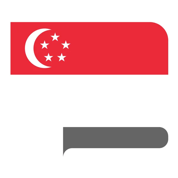Bandeira forma horizontal, ponteiro para mapa do mundo — Vetor de Stock