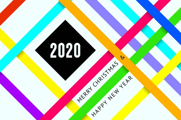 2020年の新年のテキスト、あなたのためにデザイン — ストックベクタ