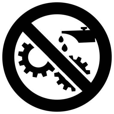 Yasak tabelayı yağlamayın, modern yuvarlak etiket