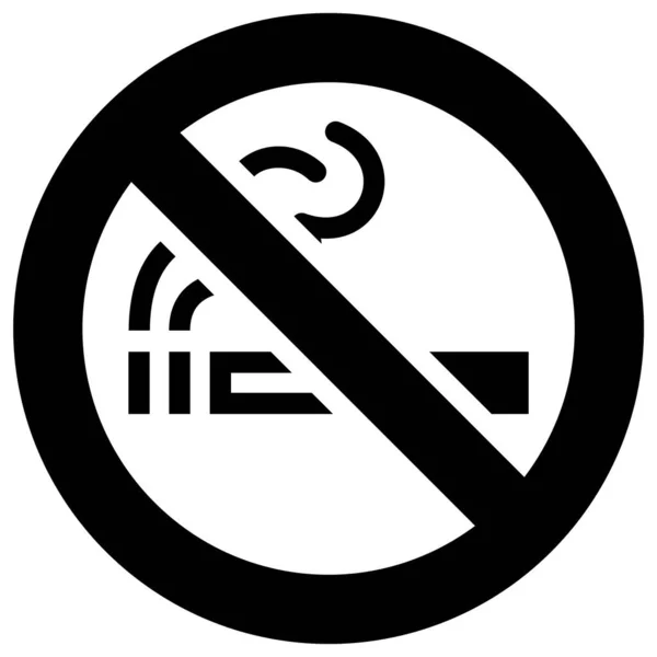 No fumar signo prohibido, etiqueta engomada redonda moderna — Archivo Imágenes Vectoriales