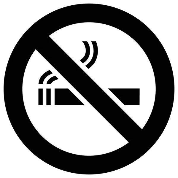 Fumar Signo Prohibido Etiqueta Engomada Redonda Moderna — Archivo Imágenes Vectoriales