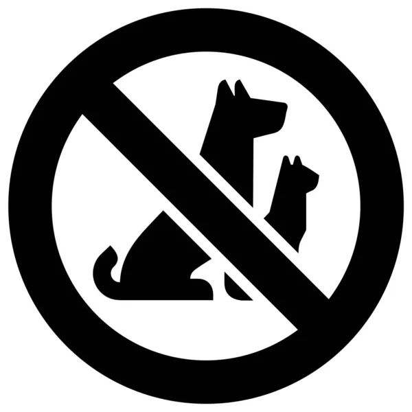 Keine Haustiere Verbotsschild Moderne Runde Aufkleber — Stockvektor