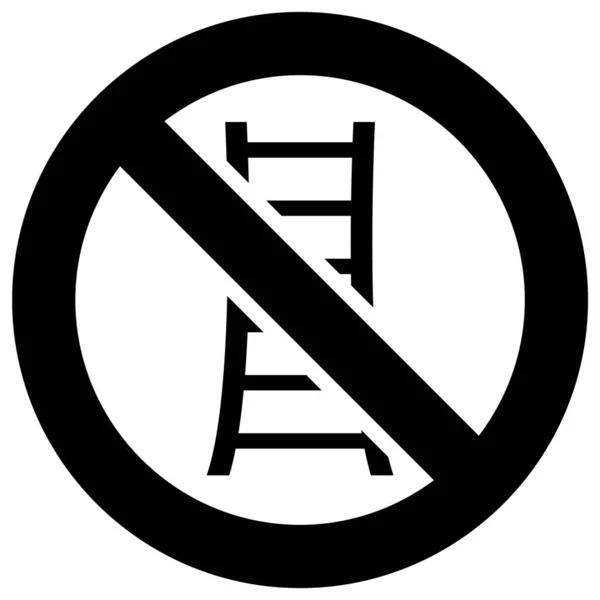 Use Ladders Forbidden Sign Modern Sticker — Stock Vector