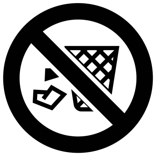 Trash Forbidden Sign Modern Sticker — Stock Vector