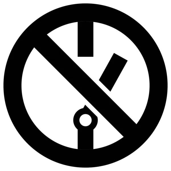 スイッチの状態を変更しないでください禁止サイン モダンなラウンドステッカー — ストックベクタ