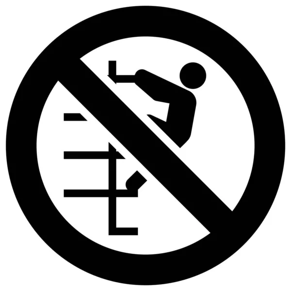 请勿下楼梯或攀爬禁忌标牌 现代圆形贴纸 — 图库矢量图片