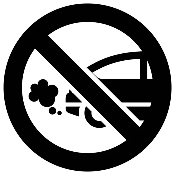 Exhaust Forbidden Sign Modern Sticker — Stock Vector