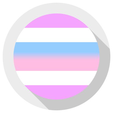 Biseksüel Gurur Bayrağı, beyaz arkaplanda yuvarlak kare şekil simgesi, vektör illüstrasyonu