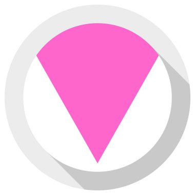 Lezbiyen gurur bayrağı, beyaz arkaplanda yuvarlak şekil simgesi