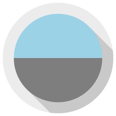 Otomatik Gurur Bayrağı, beyaz arkaplanda yuvarlak şekil simgesi, vektör illüstrasyonu