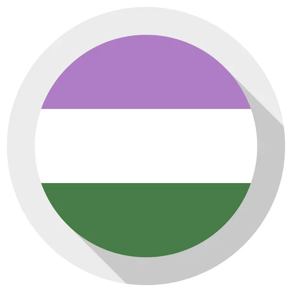 Bandera Género Icono Forma Redonda Sobre Fondo Blanco — Archivo Imágenes Vectoriales