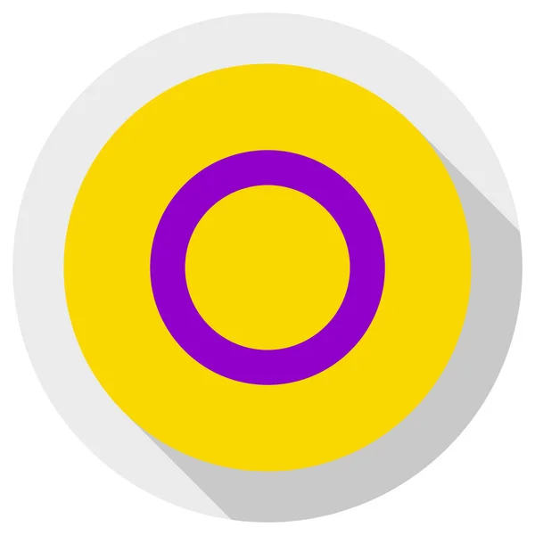 双性旗 白色背景上的圆形图标 — 图库矢量图片