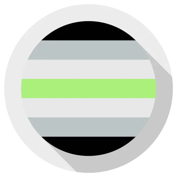 Flagge Des Geschlechterstolzes Runde Form Auf Weißem Hintergrund — Stockvektor