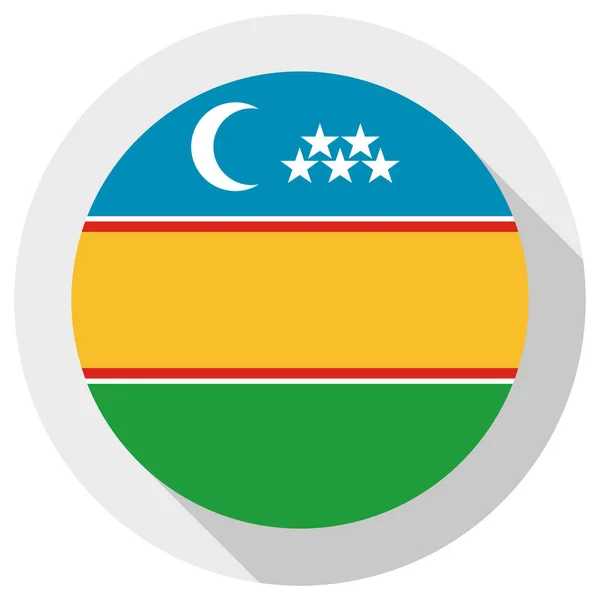 Flag Karakalpakstan Shape Icon White Background Vector Illustration — Stock Vector