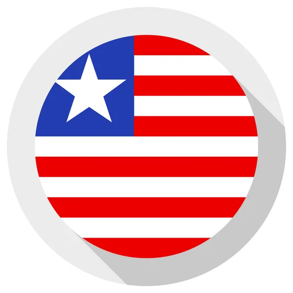 Flag Liberia Shape Icon White Background Vector Illustration — Stock Vector