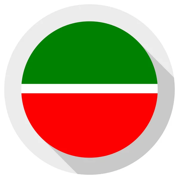 Bandeira Tartaristão Ícone Forma Redonda Sobre Fundo Branco Ilustração Vetorial —  Vetores de Stock
