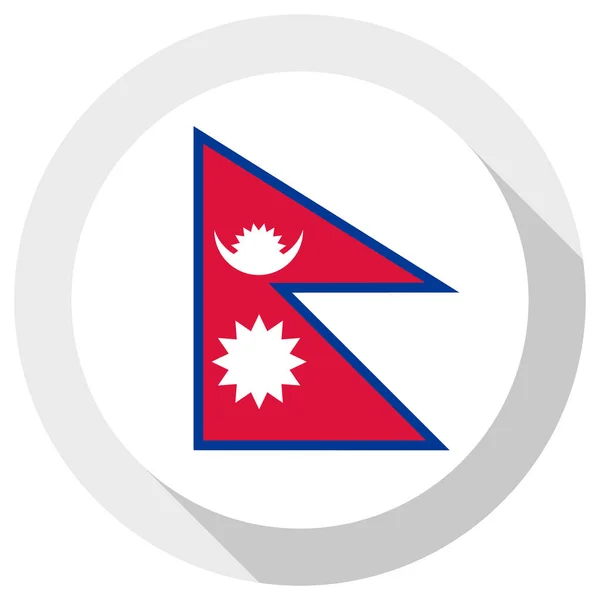 Tanda Nepal Ikon Bentuk Bundar Pada Latar Belakang Putih Ilustrasi - Stok Vektor