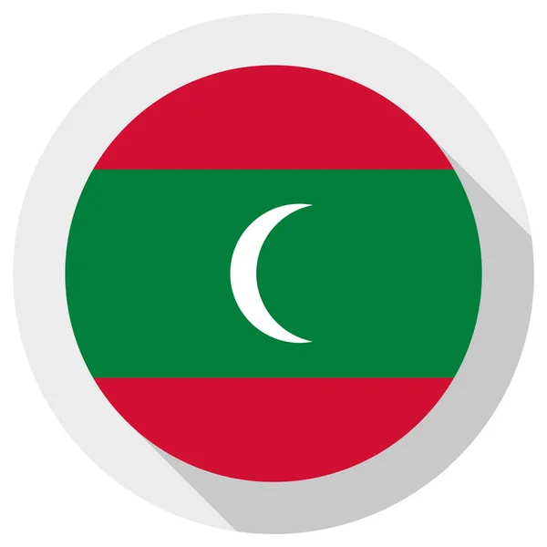 Flag Maldives Shape Icon White Background Vector Illustration — Stock Vector