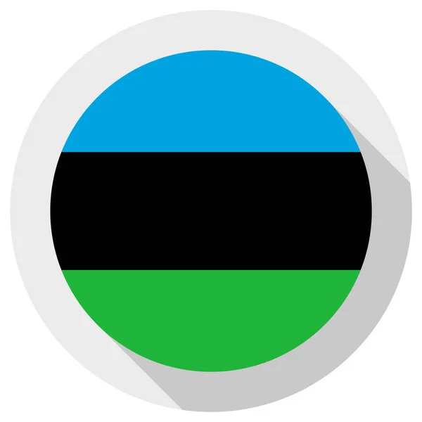 Zanzibar旗 白色背景上的圆形图标 矢量插图 — 图库矢量图片
